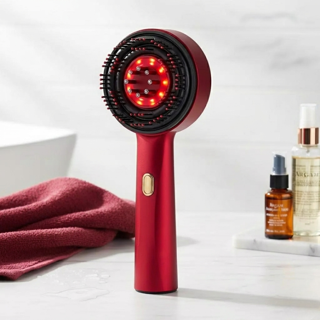 Capilux™ - Cepillo Masajeador Capilar con Terapia de Luz Roja